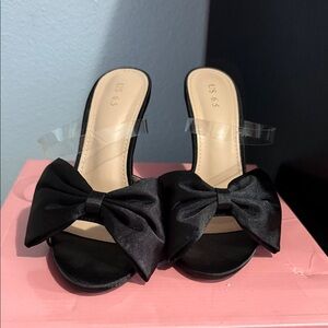 Chic Black Bow Heels for Women